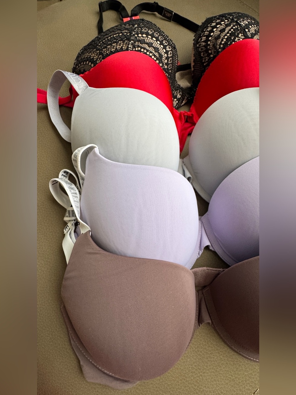 Victoria's Secret Bras - Black Lace, Red, White, Lavender, Taupe Set - Picture 2 of 11